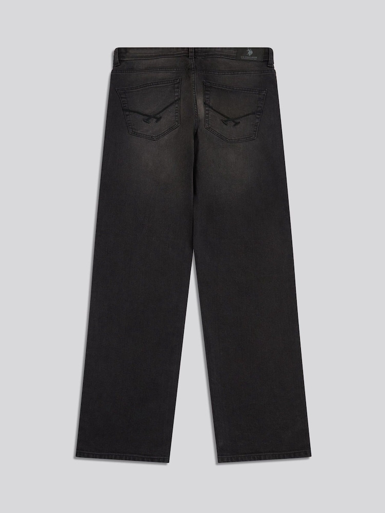 Svart - U.S. Polo Assn. Avslappet passform jeans - Bilde 2 av 4