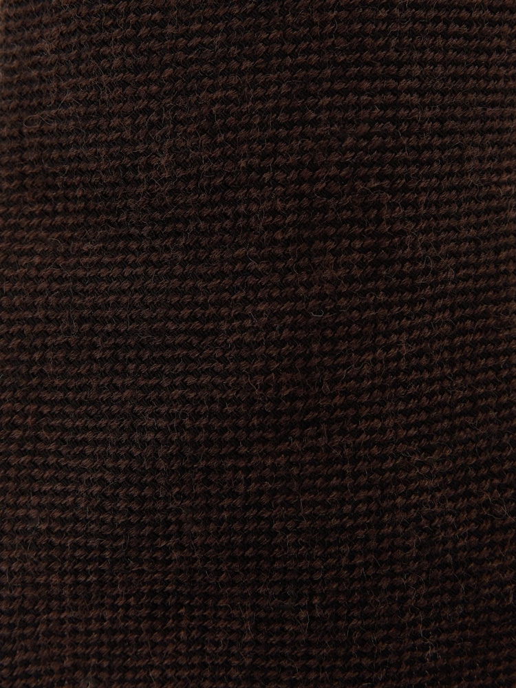 Reiss Chocolate Brown Romolo Wool Woven Unlined Tie - Image 5 of 5