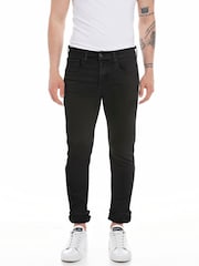 Replay Black Grover Straight Fit Jeans - Image 1 of 3
