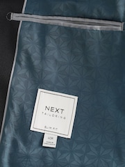 Schwarz - Schmale Passform - Strukturierte Anzugjacke - Bild 11 von 11