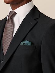Black Slim Fit Textured Suit Jacket - Image 4 of 10
