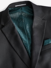 Black Slim Fit Textured Suit Jacket - Image 8 of 10