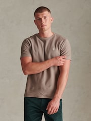 Natur - U.S. Polo Assn Herringbone Jersey T-Shirt - Bild 1 von 4