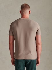 Natur - U.S. Polo Assn Herringbone Jersey T-Shirt - Bild 2 von 4