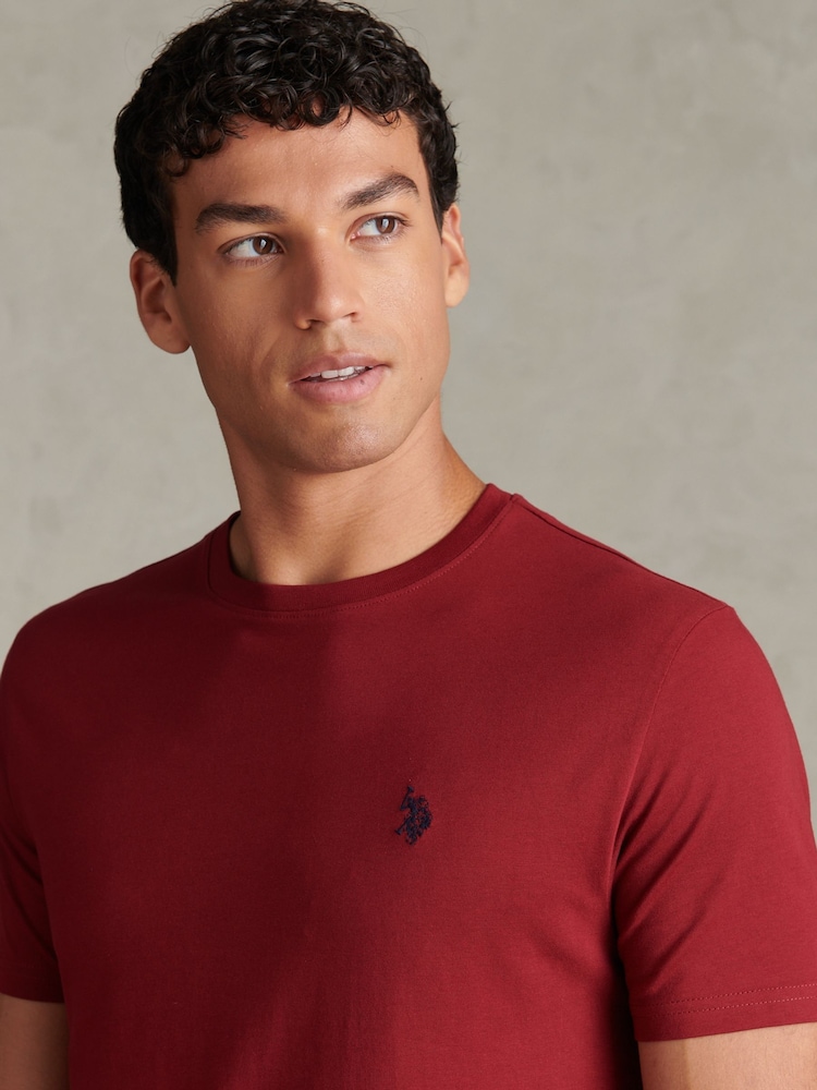 U.S. Polo Assn. Red Double Horsemen T-Shirt - Image 2 of 9 U.S. Polo Assn. Red Double Horsemen T-Shirt - Image 2 of 9