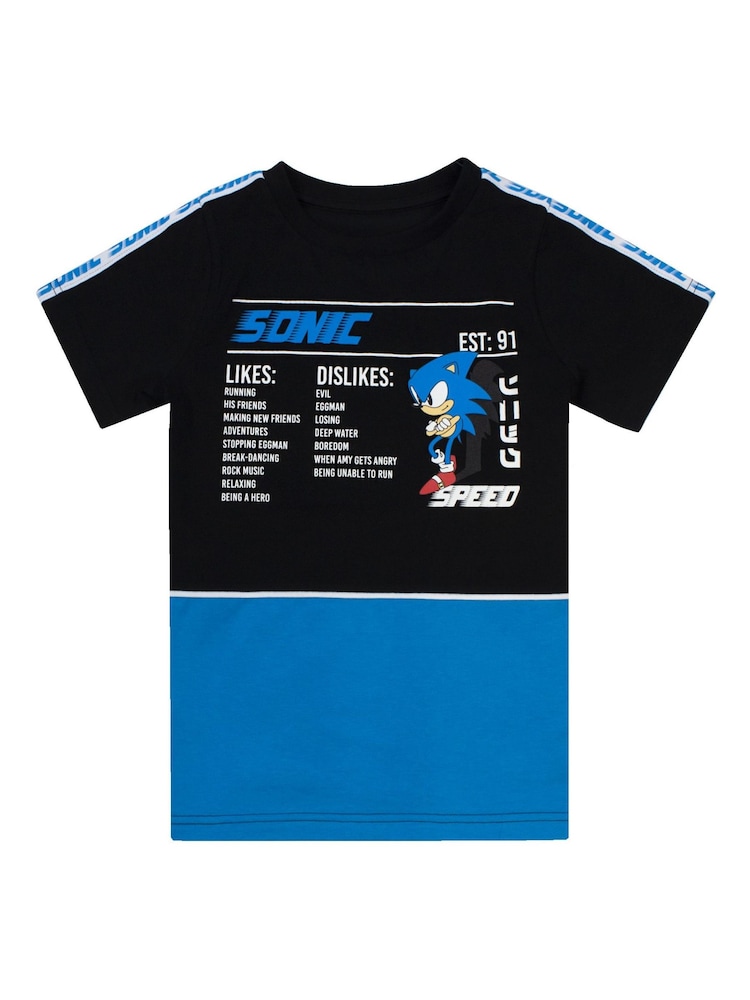 Vanilla Underground Black 100% Cotton Sonic Gaming T-Shirt - Image 1 of 5