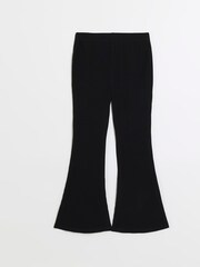 River Island Black Girls Ribbed Kickflare Leggings - Image 2 of 3