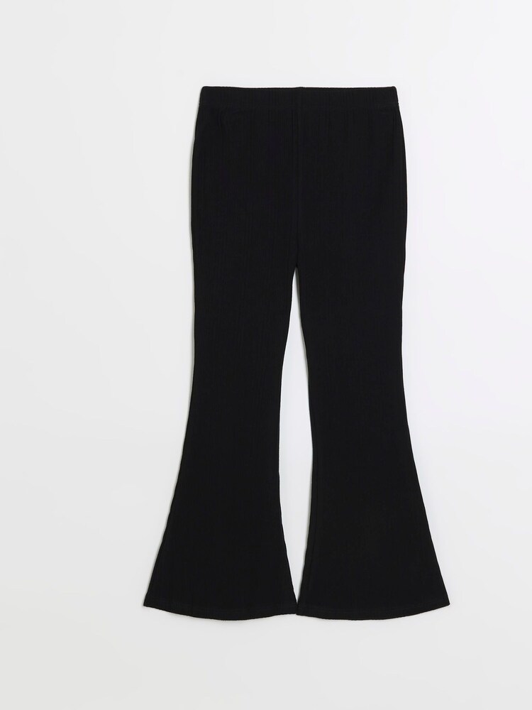 River Island Black Girls Ribbed Kickflare Leggings - Image 2 of 3