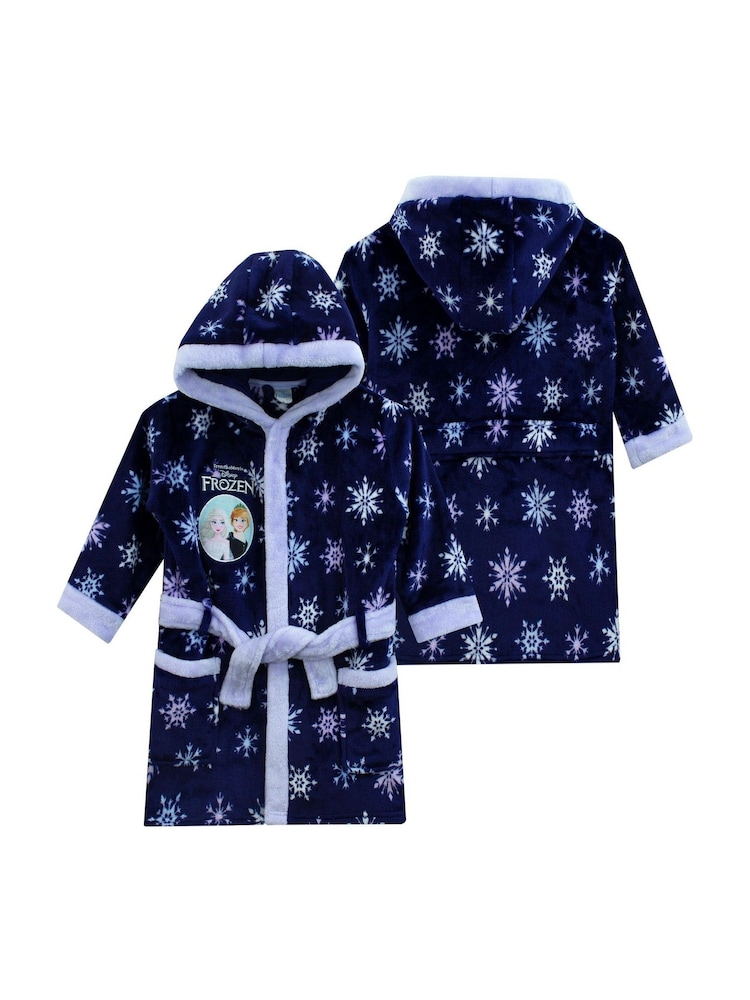 Character Blue Kids Disney Frozen Dressing Gown - Image 1 of 6