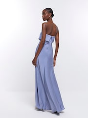 River Island Blue Bandeau Bridesmaid Dress - Image 2 of 4