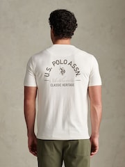 U.S. Polo Assn. Cream Classic Heritage Front & Back Graphic T-Shirt - Image 2 of 8