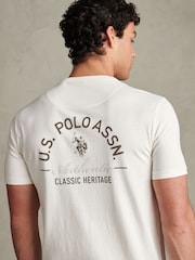 U.S. Polo Assn. Cream Classic Heritage Front & Back Graphic T-Shirt - Image 3 of 8