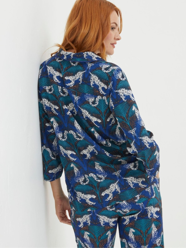 FatFace Blue Snow Leopard Nightshirt - Image 2 of 6