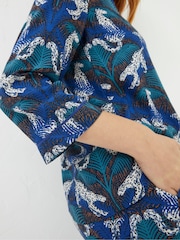 FatFace Blue Snow Leopard Nightshirt - Image 4 of 6