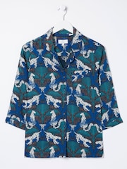 FatFace Blue Snow Leopard Nightshirt - Image 5 of 6