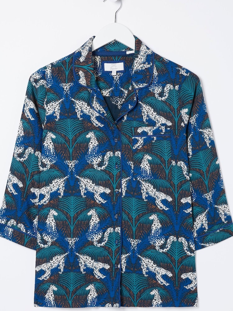 FatFace Blue Snow Leopard Nightshirt - Image 6 of 6
