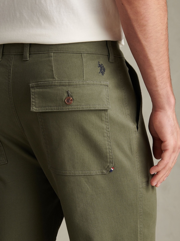 U.S. Polo Assn Green Classic Fit Dobby Chinos - Image 2 of 8