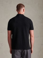 U.S. Polo Assn. Black Square Texture Tipped Polo Shirt - Image 4 of 6