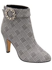 Lotus Silver Check-Print Shoe Boots - Image 1 of 4