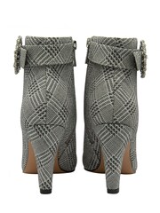 Lotus Silver Check-Print Shoe Boots - Image 3 of 4