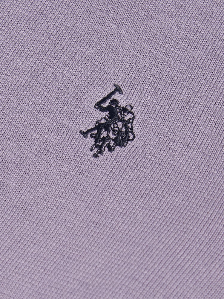 U.S. Polo Assn. Purple Double Horsemen Cotton Knit Crew Neck Jumper - Image 6 of 6 U.S. Polo Assn. Purple Double Horsemen Cotton Knit Crew Neck Jumper - Image 6 of 6