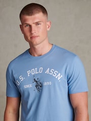 U.S. Polo Assn Blue Mens Signature Arch Print T-Shirt - Image 2 of 6