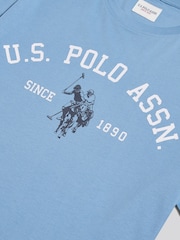 U.S. Polo Assn Blue Mens Signature Arch Print T-Shirt - Image 6 of 6