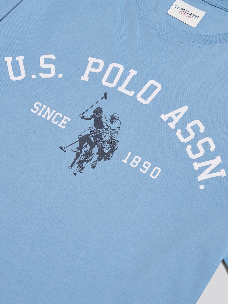 U.S. Polo Assn Blue Mens Signature Arch Print T-Shirt - Image 6 of 6
