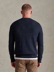 U.S. Polo Assn. Honeycomb Mixed Knit Crew Neck Jumper - Obrázek 4 z 4