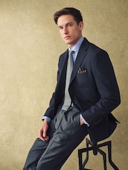 Barbour® Navy Wool Rich Hopsack Blazer - Image 2 of 16