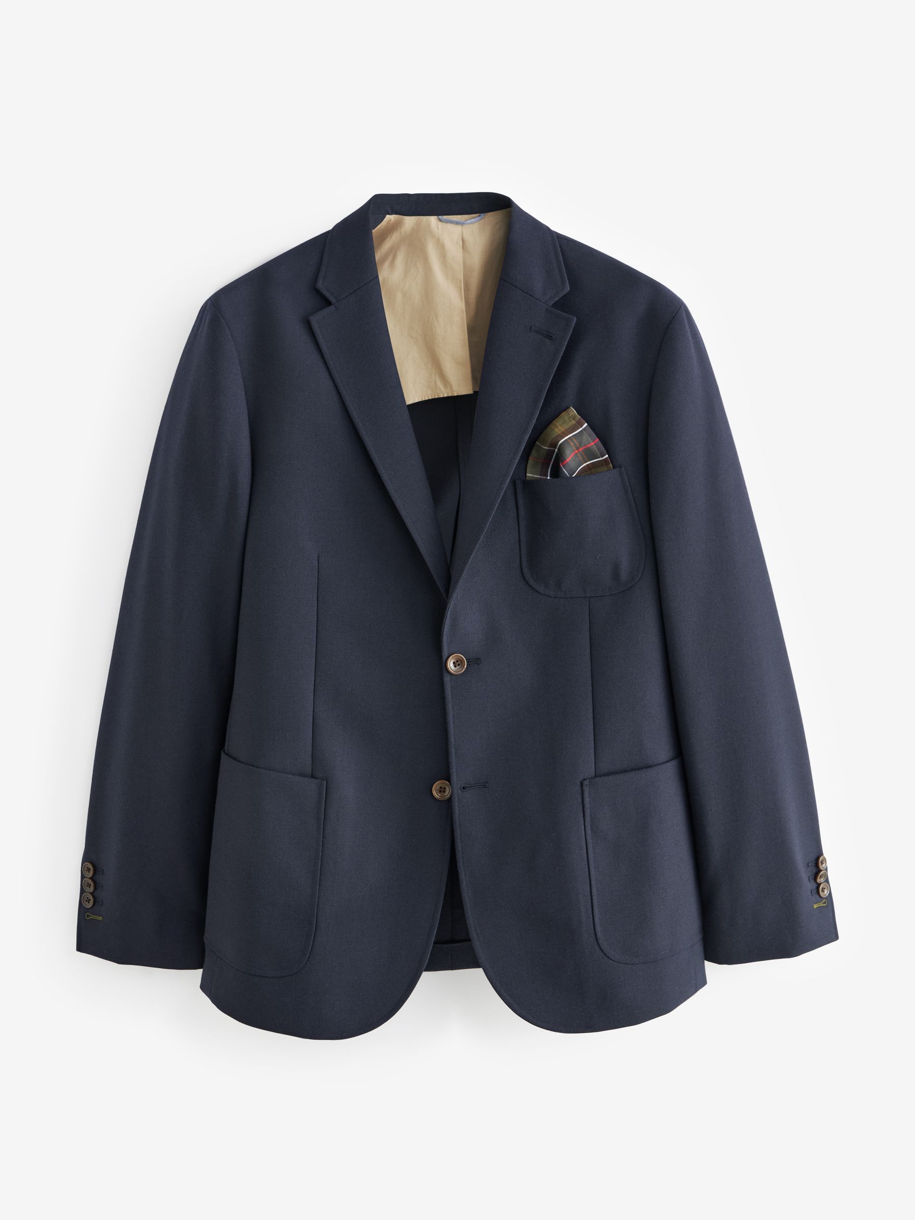 Buy Barbour® Navy Wool Rich Hopsack Blazer from the Next UK online