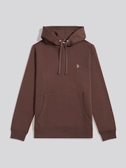 U.S. Polo Assn. Brown Double Horsemen Embroidered Hoodie - Image 1 of 3