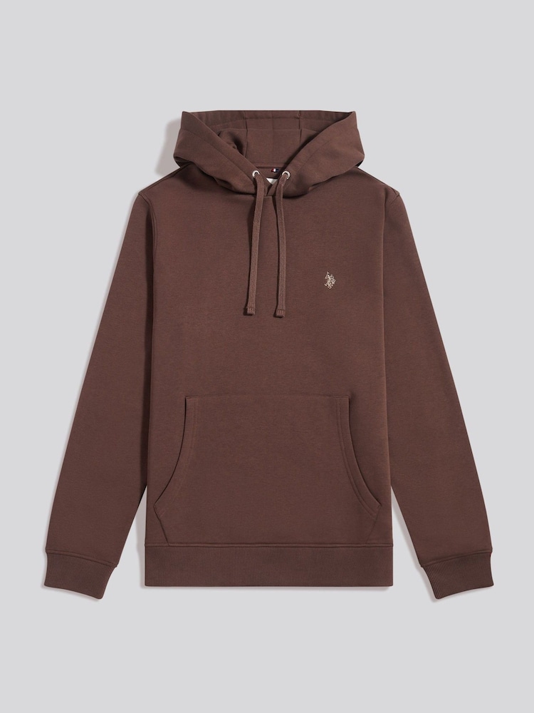 U.S. Polo Assn. Brown Double Horsemen Embroidered Hoodie - Image 1 of 3