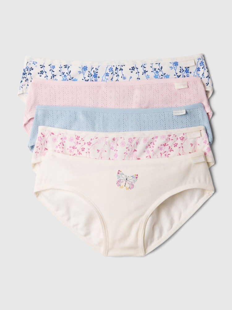 Gap White Print Briefs 5 Pack (4-12yrs) - Image 1 of 1