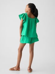 Gap Green Crinkle Cotton Short Set (4-13yrs) - Image 2 of 2