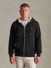 U.S. Polo Assn. Black Borg-Lined Zip-Through Hoodie - Image 1 of 4