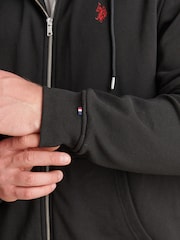 U.S. Polo Assn. Black Borg-Lined Zip-Through Hoodie - Image 2 of 4