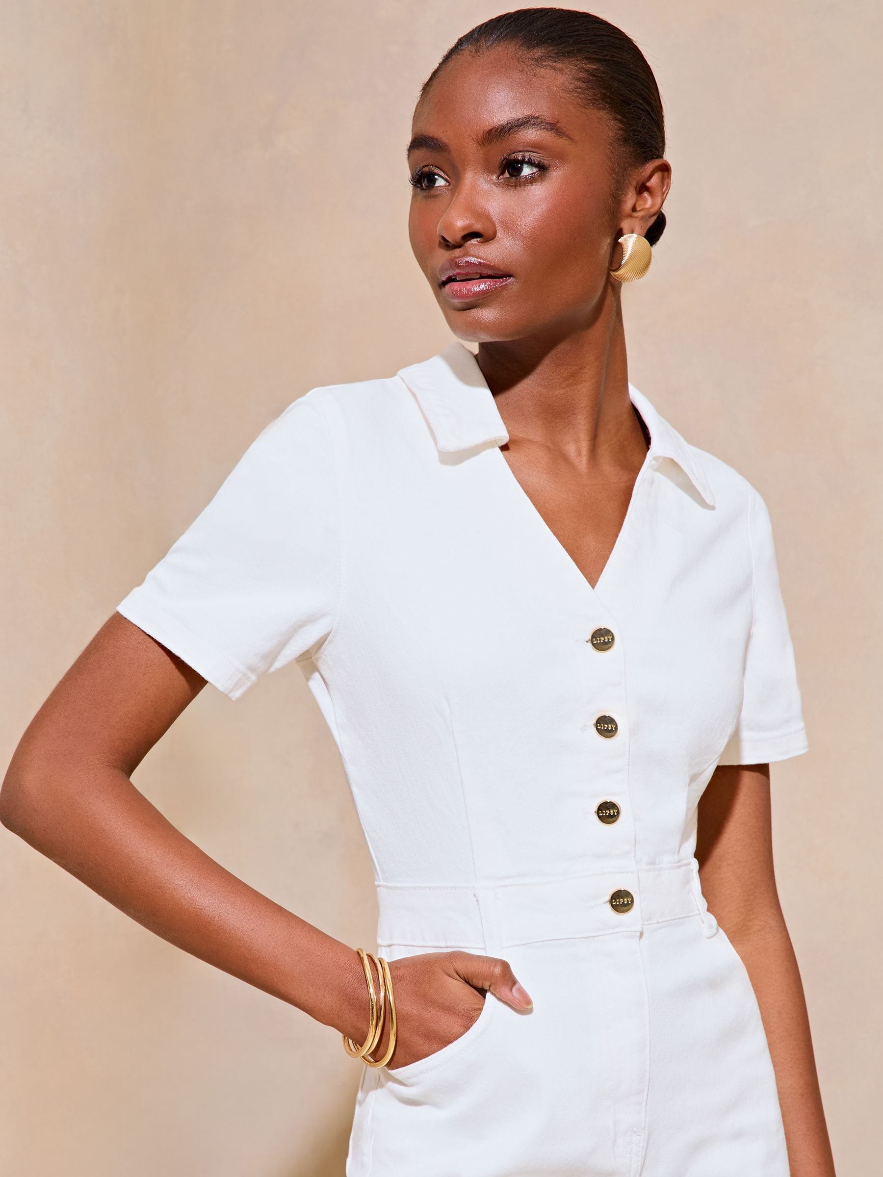 Button through jumpsuit new arrivals