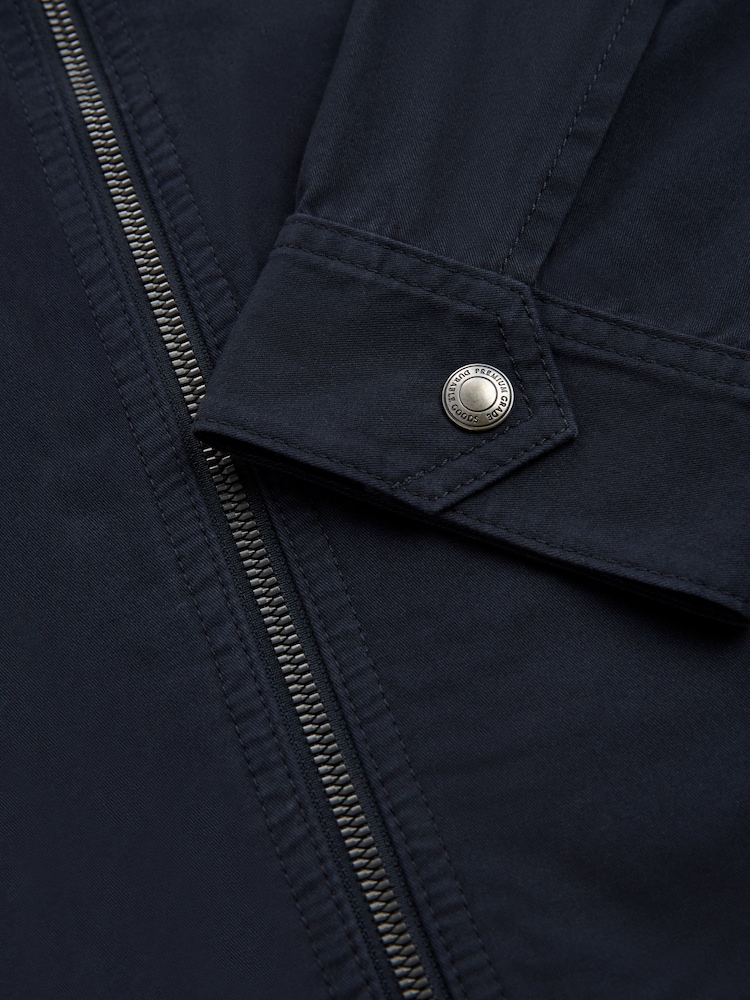 Navy 100% Cotton Zip-Up Shacket - Image 11 of 11