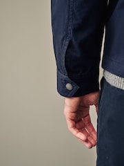 Navy 100% Cotton Zip-Up Shacket - Image 7 of 11