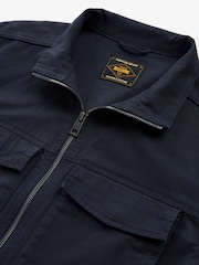 Navy 100% Cotton Zip-Up Shacket - Image 9 of 11