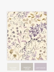 Mauve Purple Botanical Floral 10M Wallpaper - Image 3 of 3