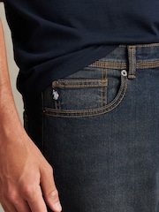 U.S. Polo Assn. Dark Blue Comfort Stretch Tapered Fit Jeans - Image 5 of 9