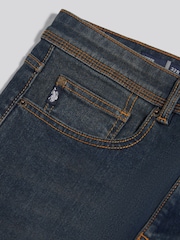 U.S. Polo Assn. Dark Blue Comfort Stretch Tapered Fit Jeans - Image 8 of 9