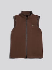 Smeđa - U.S. Polo Assn. Heritage Micro Fleece Prsluk - Slika 1 od 2