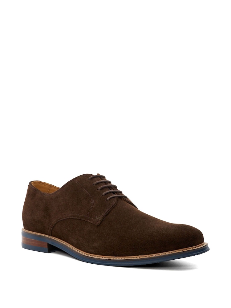 Buy Dune London Brown Suede Wide Fit Stanleyy Soft Leather  display picture 3