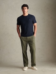 Blau - U.S. Polo Assn Herringbone Jersey T-Shirt - Bild 3 von 4