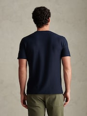 Blau - U.S. Polo Assn Herringbone Jersey T-Shirt - Bild 4 von 4