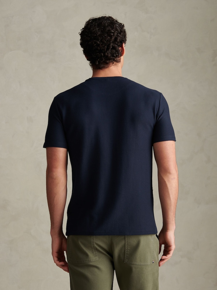 Blau - U.S. Polo Assn Herringbone Jersey T-Shirt - Bild 4 von 4
