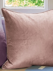 Laura Ashley Velvet Blush Pink Square Nigella Cushion - Image 1 of 6